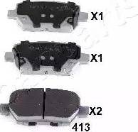 Japanparts PP-413AF - Тормозные колодки, дисковые, комплект autodnr.net