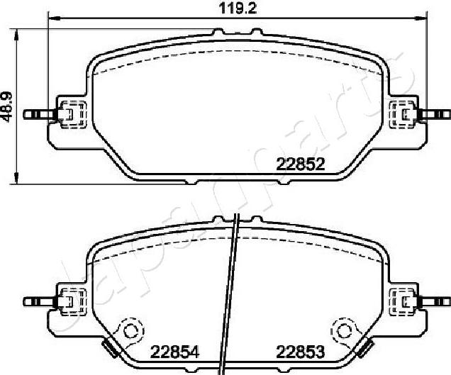 Japanparts PP-416AF - Гальмівні колодки, дискові гальма autocars.com.ua