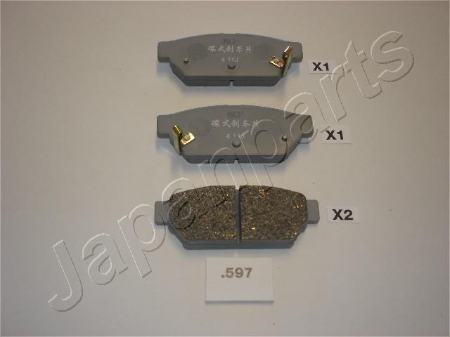 Japanparts PP-597AF - Тормозные колодки, дисковые, комплект autodnr.net
