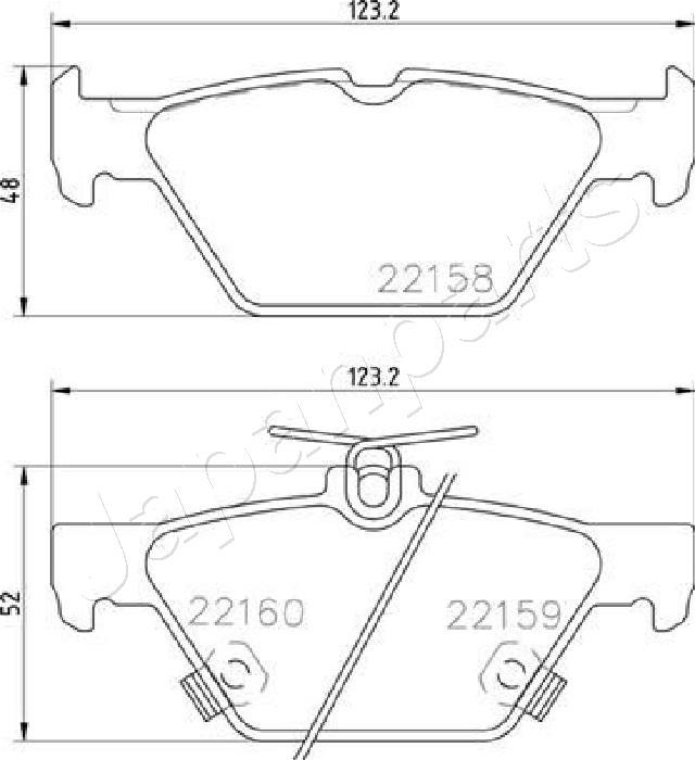 Japanparts PP-706AF - Тормозные колодки, дисковые, комплект avtokuzovplus.com.ua