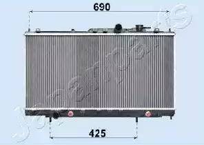 Japanparts RDA183018 - Радиатор, охлаждение двигателя avtokuzovplus.com.ua