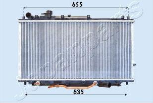 Japanparts RDA333007 - Радіатор, охолодження двигуна autocars.com.ua