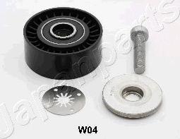 Japanparts RP-W04 - Направляющий ролик, поликлиновый ремень autodnr.net