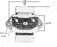 Japanparts RU-5024 - Подушка, підвіска двигуна autocars.com.ua