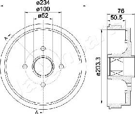 Japanparts TA-0409 - Тормозной барабан avtokuzovplus.com.ua