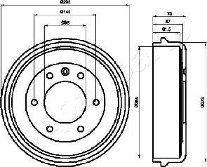 Japanparts TA-0410 - Гальмівний барабан autocars.com.ua