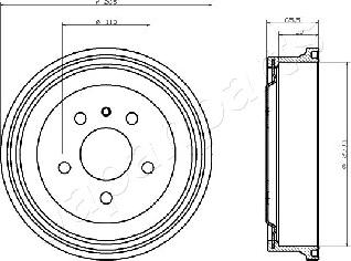 Japanparts TA-0413 - Гальмівний барабан autocars.com.ua