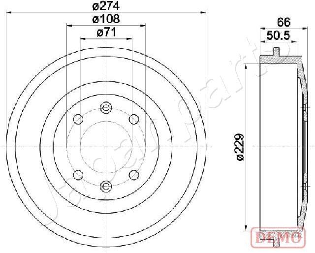 Japanparts TA-0600C - Тормозной барабан avtokuzovplus.com.ua