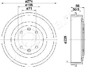 Japanparts TA-0600 - Тормозной барабан avtokuzovplus.com.ua