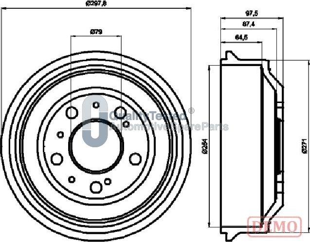 Japanparts TA0605JM - Тормозной барабан avtokuzovplus.com.ua