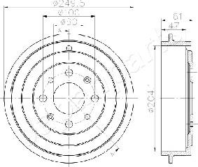 Japanparts TA-0606 - Тормозной барабан avtokuzovplus.com.ua