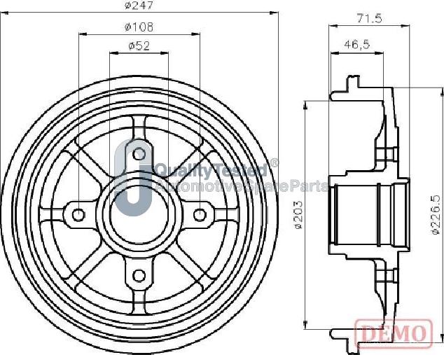 Japanparts TA0610JM - Тормозной барабан autodnr.net