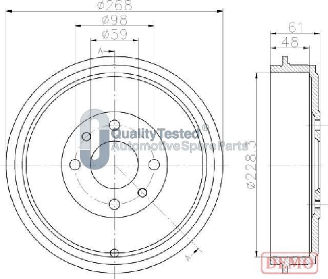 Japanparts TA0613JM - Тормозной барабан autodnr.net