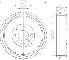 Japanparts TA-0613 - Тормозной барабан avtokuzovplus.com.ua