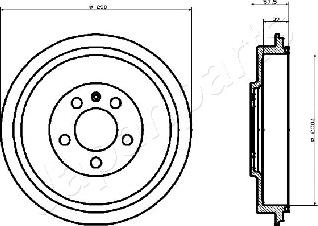 Japanparts TA-0906 - Гальмівний барабан autocars.com.ua