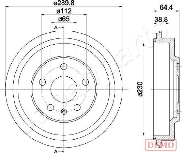 Japanparts TA-0911C - Тормозной барабан avtokuzovplus.com.ua