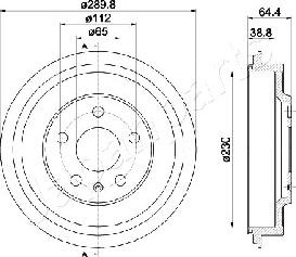 Japanparts TA-0911 - Тормозной барабан avtokuzovplus.com.ua