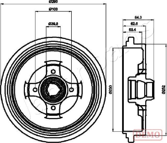 Japanparts TA-0913C - Тормозной барабан avtokuzovplus.com.ua