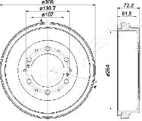 Japanparts TA-225 - Тормозной барабан avtokuzovplus.com.ua