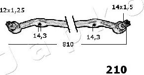 Japko 27210 - Поперечная рулевая тяга avtokuzovplus.com.ua