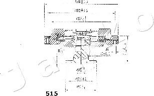 Japko 36515 - Зчеплення, вентилятор радіатора autocars.com.ua