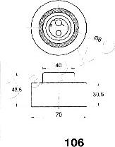 Japko 45106 - Натяжитель, ремень ГРМ avtokuzovplus.com.ua