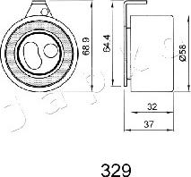 Japko 45329 - Натяжитель, ремень ГРМ avtokuzovplus.com.ua