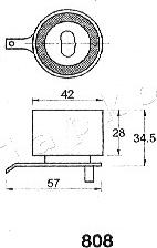 Japko 45808 - Натяжитель, ремень ГРМ avtokuzovplus.com.ua