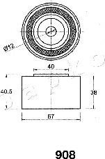Japko 45908 - Натягувач, зубчастий ремінь autocars.com.ua