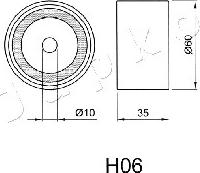 Japko 45H06 - Натяжитель, ремень ГРМ avtokuzovplus.com.ua