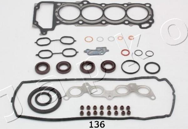 Japko 49136 - Комплект прокладок, двигун autocars.com.ua