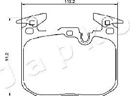 Japko 500103 - Гальмівні колодки, дискові гальма autocars.com.ua