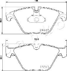 Japko 500126 - Тормозные колодки, дисковые, комплект avtokuzovplus.com.ua