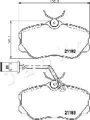 Japko 500206 - Тормозные колодки, дисковые, комплект avtokuzovplus.com.ua