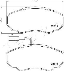 Japko 500222 - Тормозные колодки, дисковые, комплект avtokuzovplus.com.ua