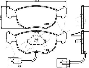 Japko 500304 - Тормозные колодки, дисковые, комплект avtokuzovplus.com.ua