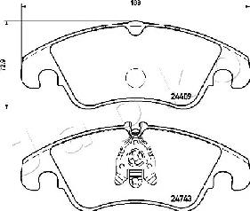 Japko 500309 - Тормозные колодки, дисковые, комплект autodnr.net