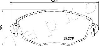 Japko 500318 - Гальмівні колодки, дискові гальма autocars.com.ua