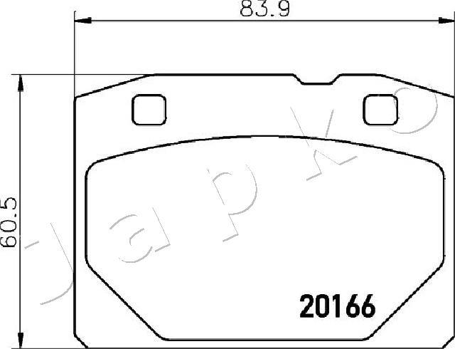 Japko 50044 - 50044 JAPKO-Гальмівні колодки до дисків autocars.com.ua