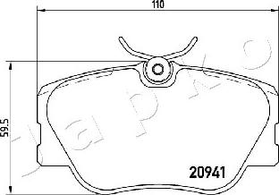 Japko 500525 - Гальмівні колодки, дискові гальма autocars.com.ua