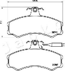 Japko 500606 - Тормозные колодки, дисковые, комплект autodnr.net