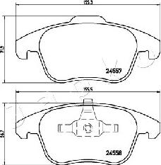 Japko 500611 - Тормозные колодки, дисковые, комплект avtokuzovplus.com.ua