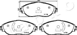 Japko 500959 - Тормозные колодки, дисковые, комплект avtokuzovplus.com.ua