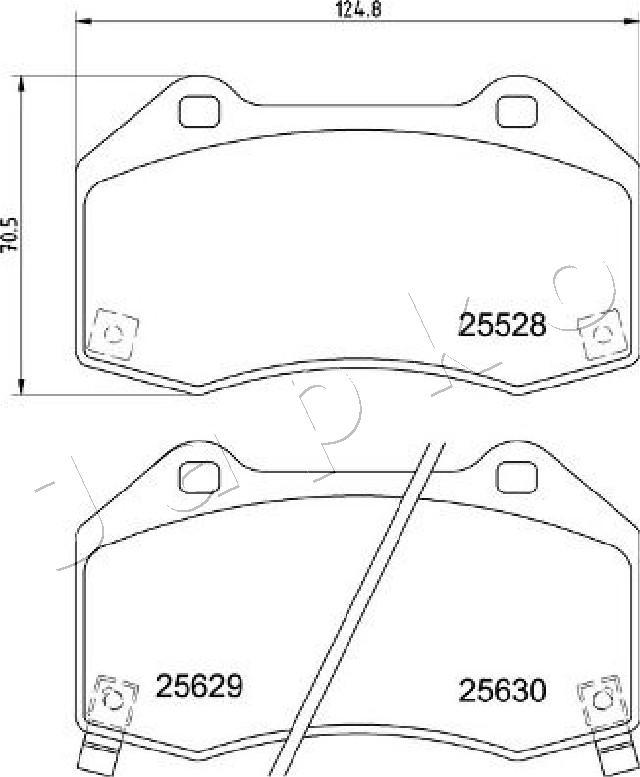 Japko 503004 - Тормозные колодки, дисковые, комплект avtokuzovplus.com.ua