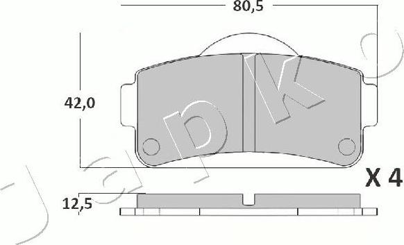 Japko 50MC03 - Гальмівні колодки, дискові гальма autocars.com.ua