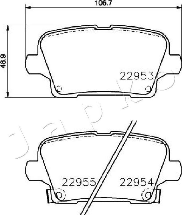 Japko 510407 - Гальмівні колодки, дискові гальма autocars.com.ua