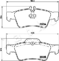 Japko 510511 - Гальмівні колодки, дискові гальма autocars.com.ua