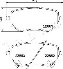 Japko 510532 - Тормозные колодки, дисковые, комплект autodnr.net