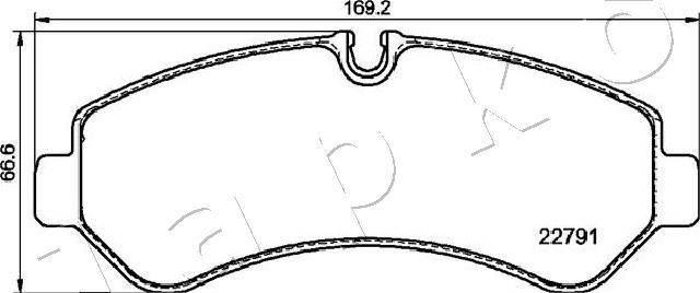 Japko 510536 - Тормозные колодки, дисковые, комплект avtokuzovplus.com.ua