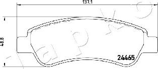 Japko 510610 - Гальмівні колодки, дискові гальма autocars.com.ua